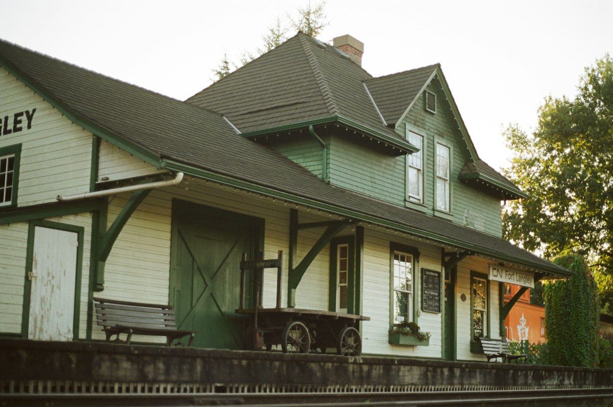 Historic CN train station in Fort Langley, BC