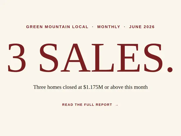 Green Mountain Estates June 2026 Market Report