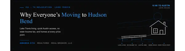 Why People Are Moving to Hudson Bend, TX