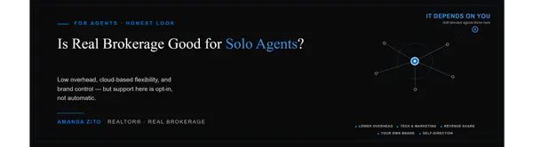 Is Real Brokerage Good for Solo Agents? An Honest Look,Amanda Zito