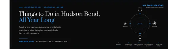 Things to Do Around Hudson Bend All Year Long