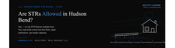 Are Short-Term Rentals Allowed in Hudson Bend?