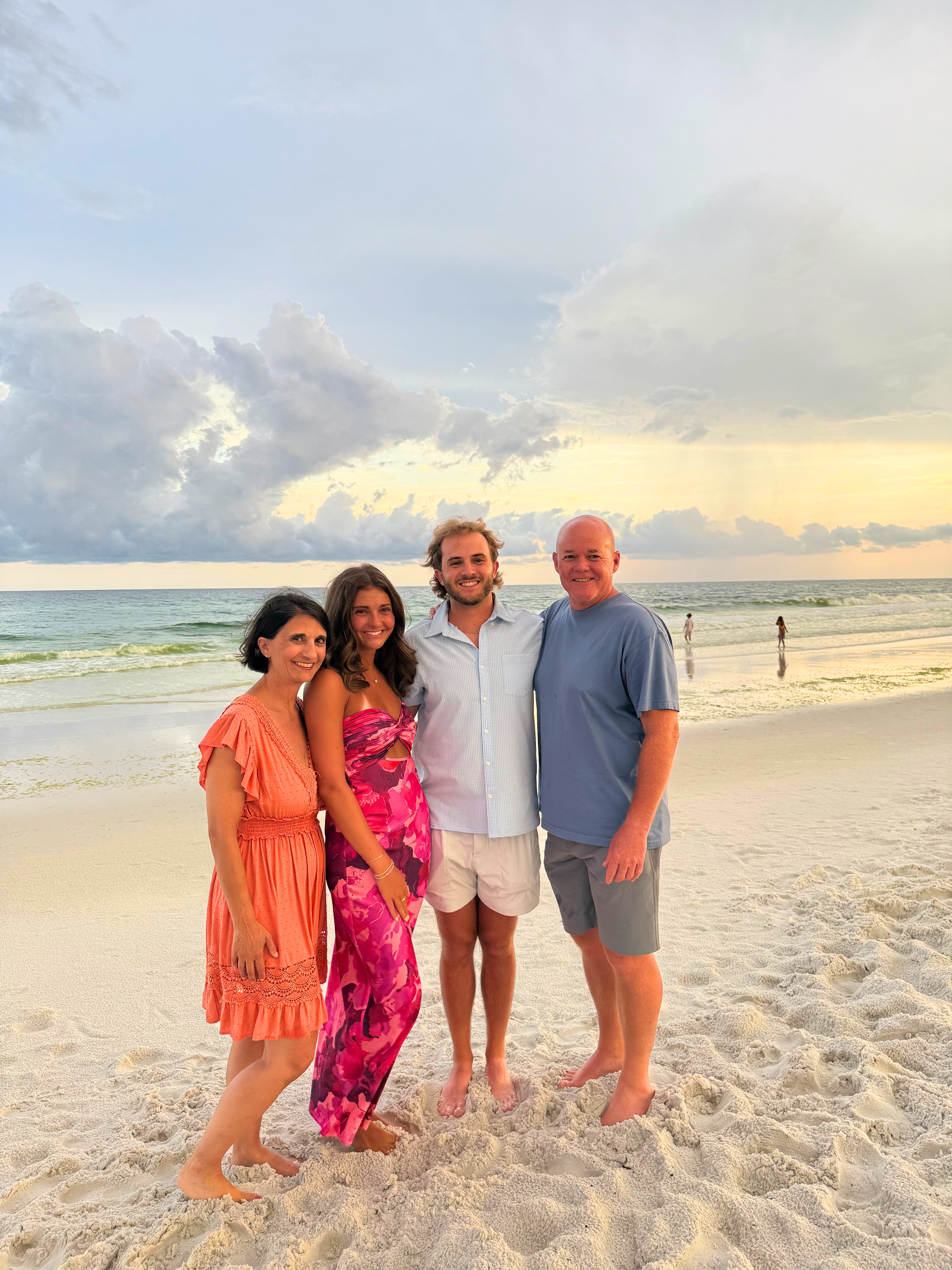 Andrew with his family at the beach