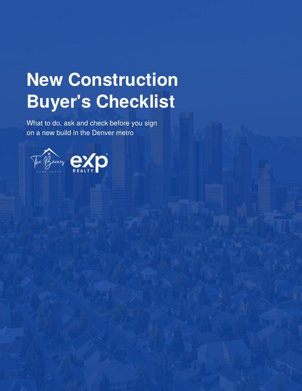 New Construction Buyer's Checklist cover