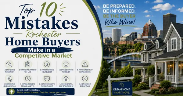 feature image of Top 10 Mistakes Rochester Home Buyers Make in a Competitive Market