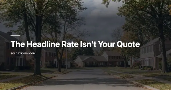 That 6.67 Percent Headline Is a Survey Average, Not Your Quote