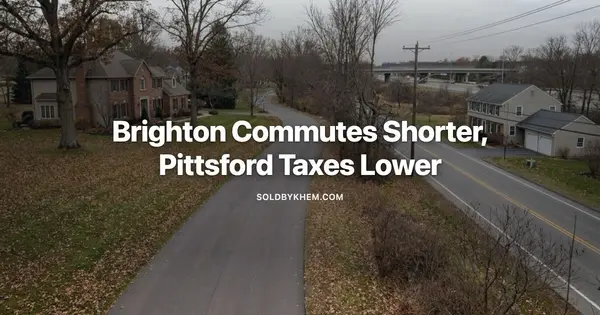 Pittsford vs Brighton, NY: Taxes and Commute Compared