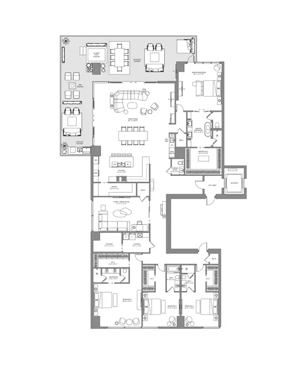 Four Seasons Tower Las Vegas Residence A+ Floor Plan