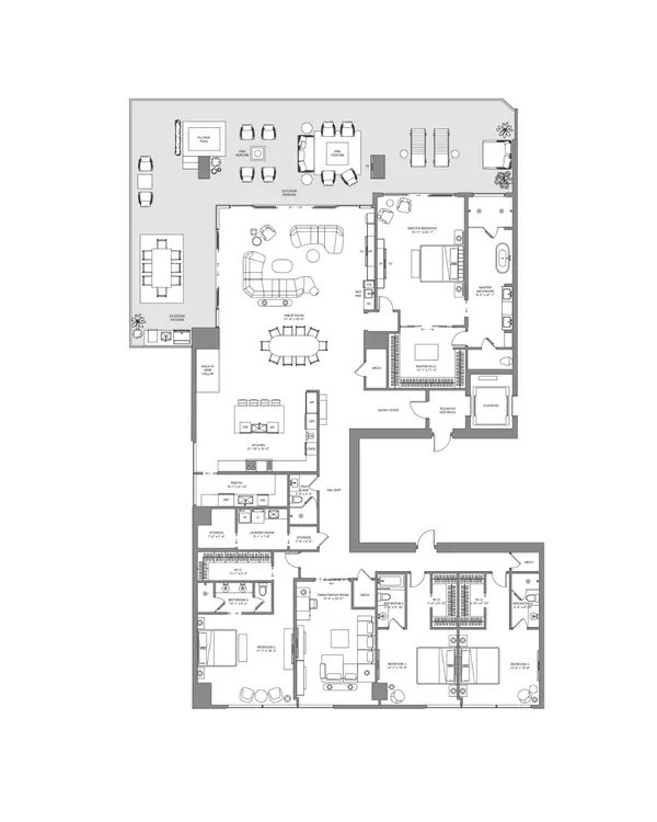 Four Seasons Tower Las Vegas Jr. Penthouse A Floor Plan