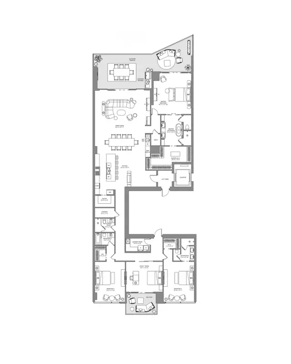 Four Seasons Tower Las Vegas Residence C Floor Plan