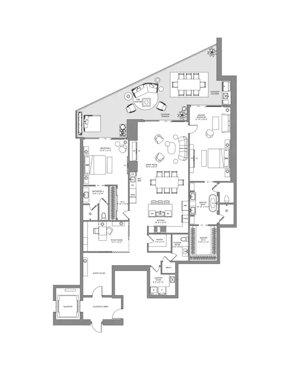 Four Seasons Tower Las Vegas Residence D Floor Plan