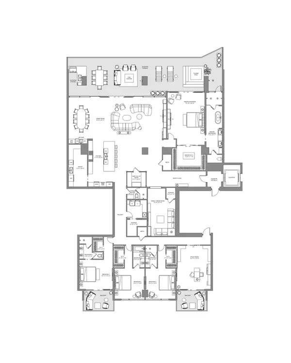 Four Seasons Tower Las Vegas Jr. Penthouse B Floor Plan