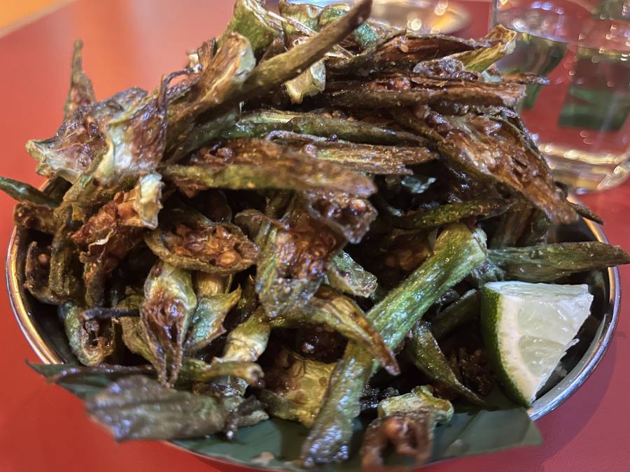 Matchstick okra fries