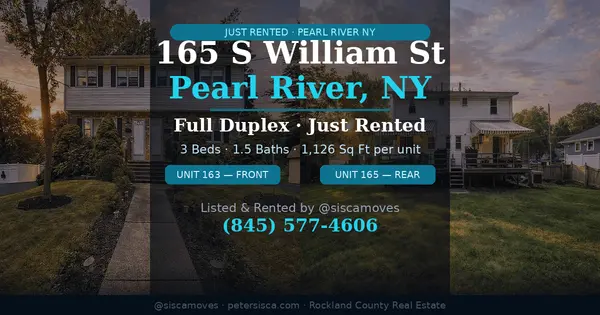 Just Rented | 165 S William St, Pearl River NY