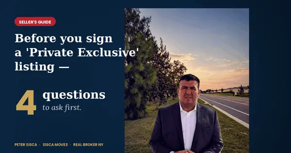 Private Exclusive Listings: 4 Questions Sellers Must Ask Before Signing | Sisca Moves