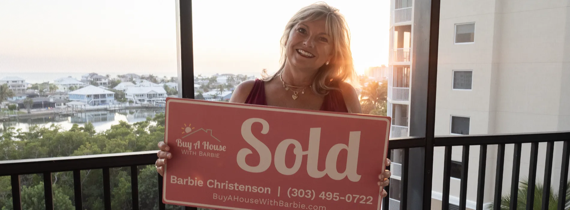 Barbie with sold sign