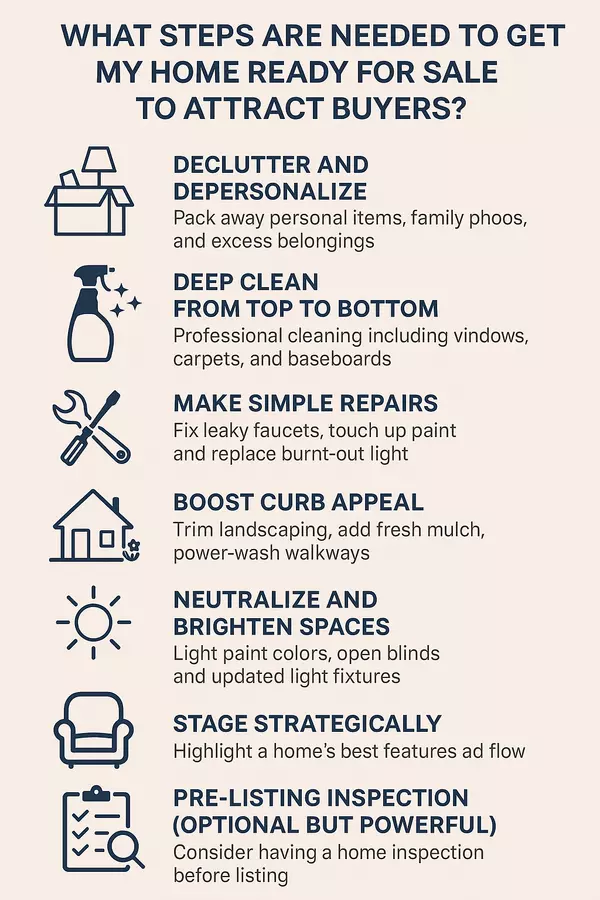 What Steps Are Needed to Get My Home Ready for Sale to Attract Buyers?