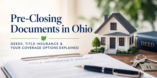 feature image of Ohio Title Company Pre-Closing Documents Explained: Deeds, Title Insurance, and Optional Coverages