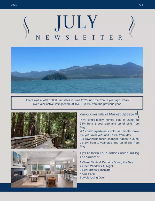 July 2025 Real Estate Market Update – T&T Real Estate Team, Nanaimo,Tina Gonzalez PREC* & Tim Webb PREC*