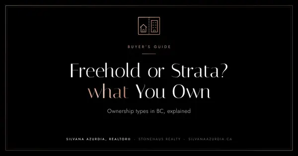 Freehold or Strata? What You Actually Own When You Buy in BC,Silvana Azurdia