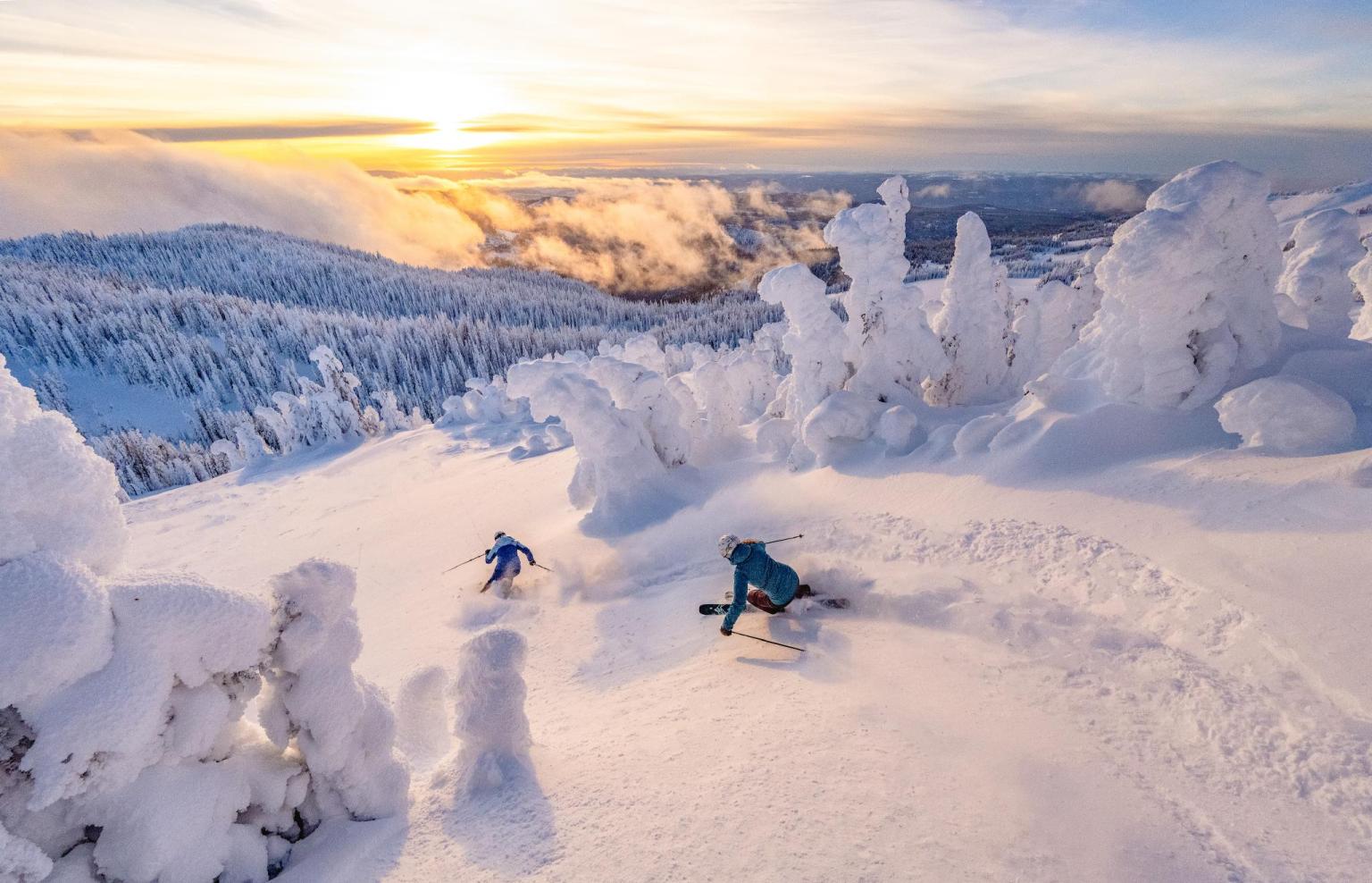 Sun Peaks Resort ski runs and village, Sun Peaks BC