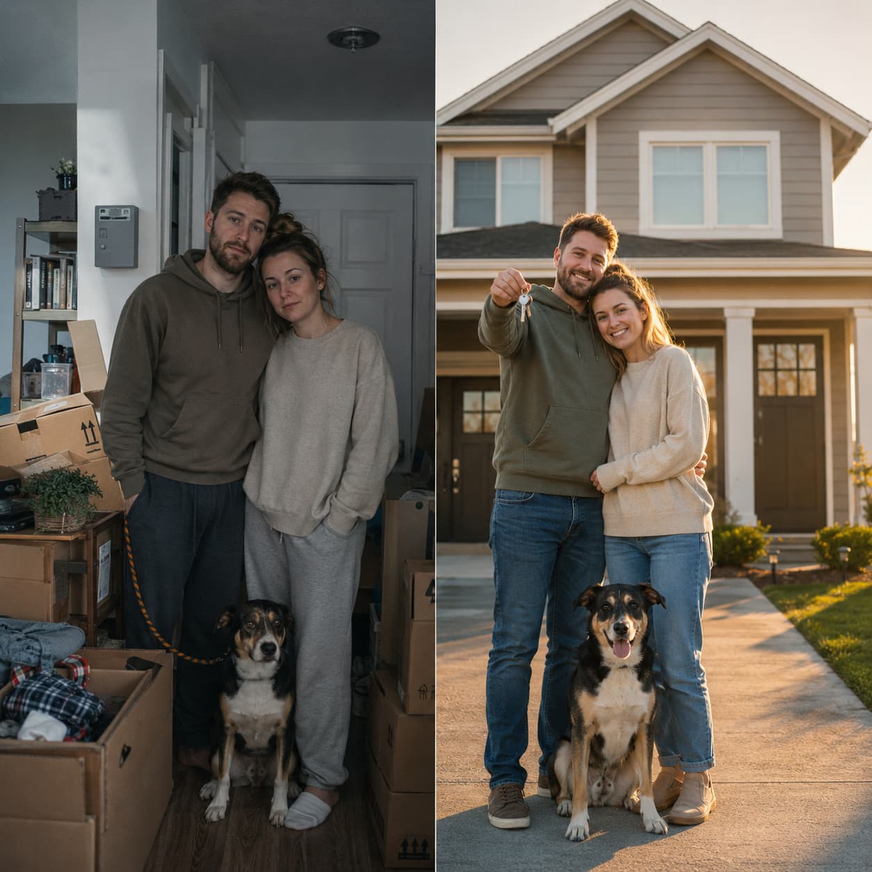 From a cramped apartment to keys in hand at their new home