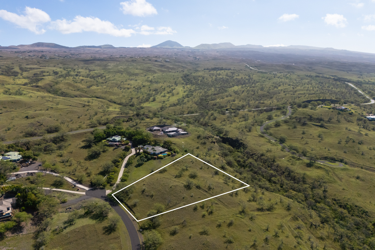 Map of Hawaii showing the location of Kohala Ranch on the northwest coast of the Big Island, near Mauna Kea and Hapuna Beach.