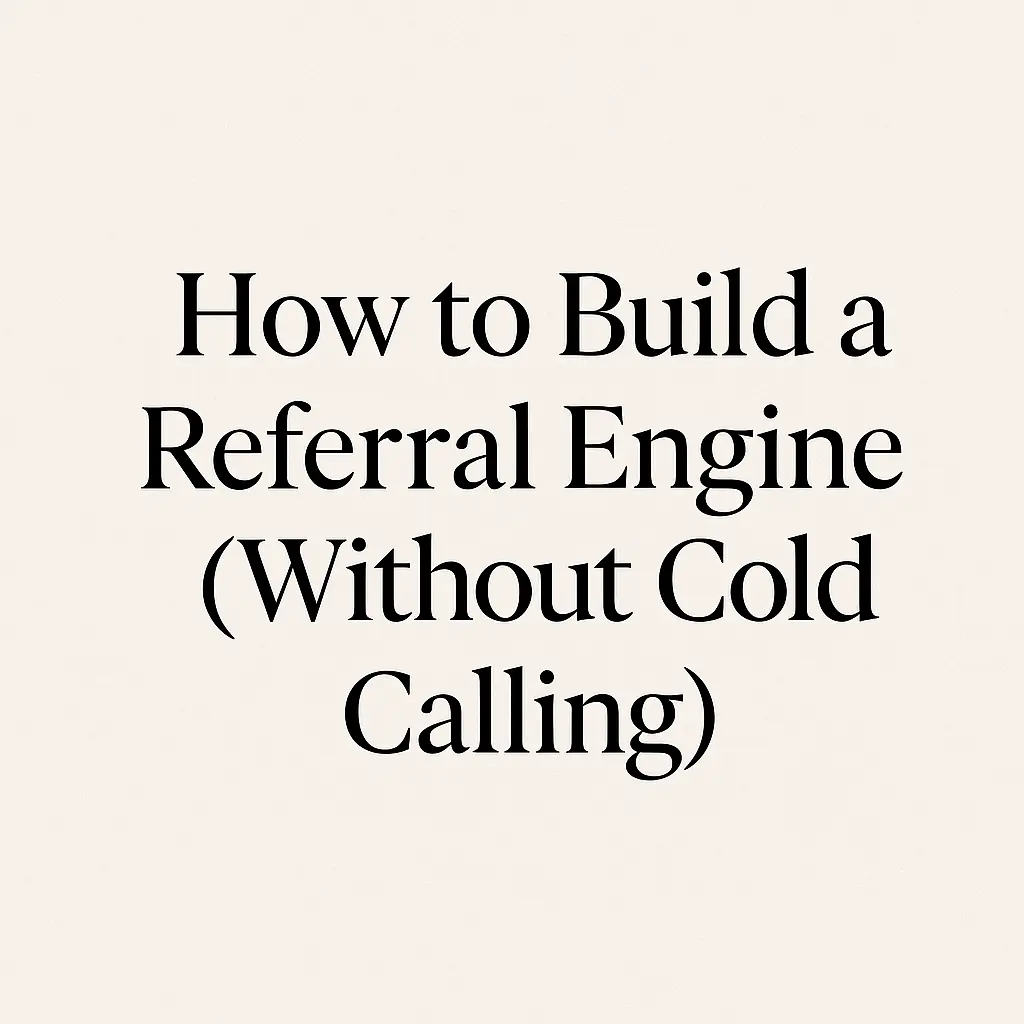 The Hidden Guide to Building a Referral Engine (Without Ever Cold Calling Again)