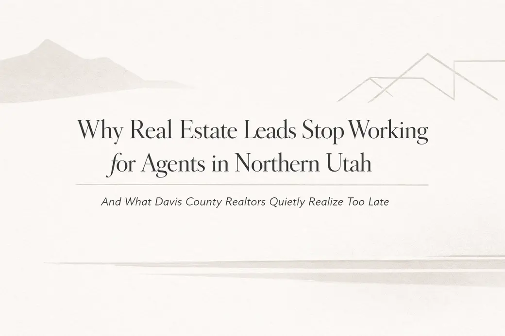 Why Real Estate Leads Stop Working for Agents in Northern Utah: And What Davis County Realtors Quietly Realize Too Late