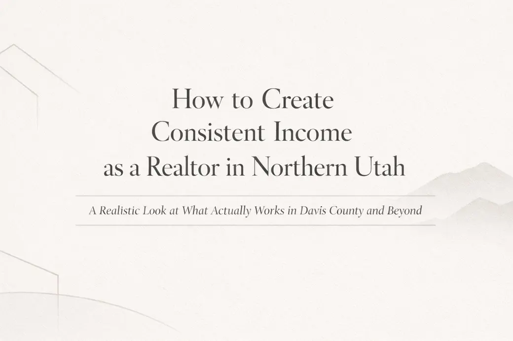 How to Create Consistent Income as a Realtor in Northern Utah: A Realistic Look at What Actually Works in Davis County and Beyond
