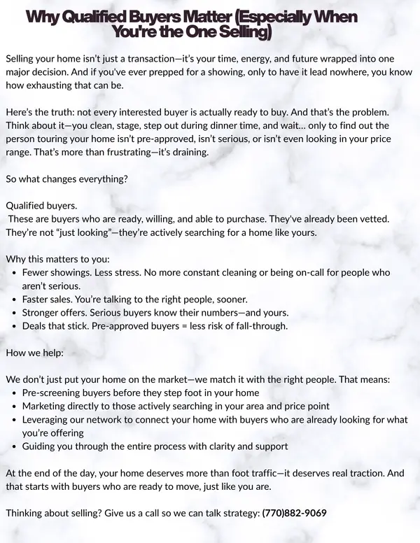 Why Qualified Buyers Matter (Especially When You're The One Selling),Rusty Cole