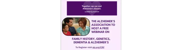 feature image of Free Alzheimer&#39;s Webinar on Family History, Genetics &amp; Dementia