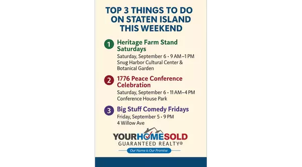Top 3 Staten Island Events This Weekend (Sept 5–7) | Your Home Sold Guaranteed Realty