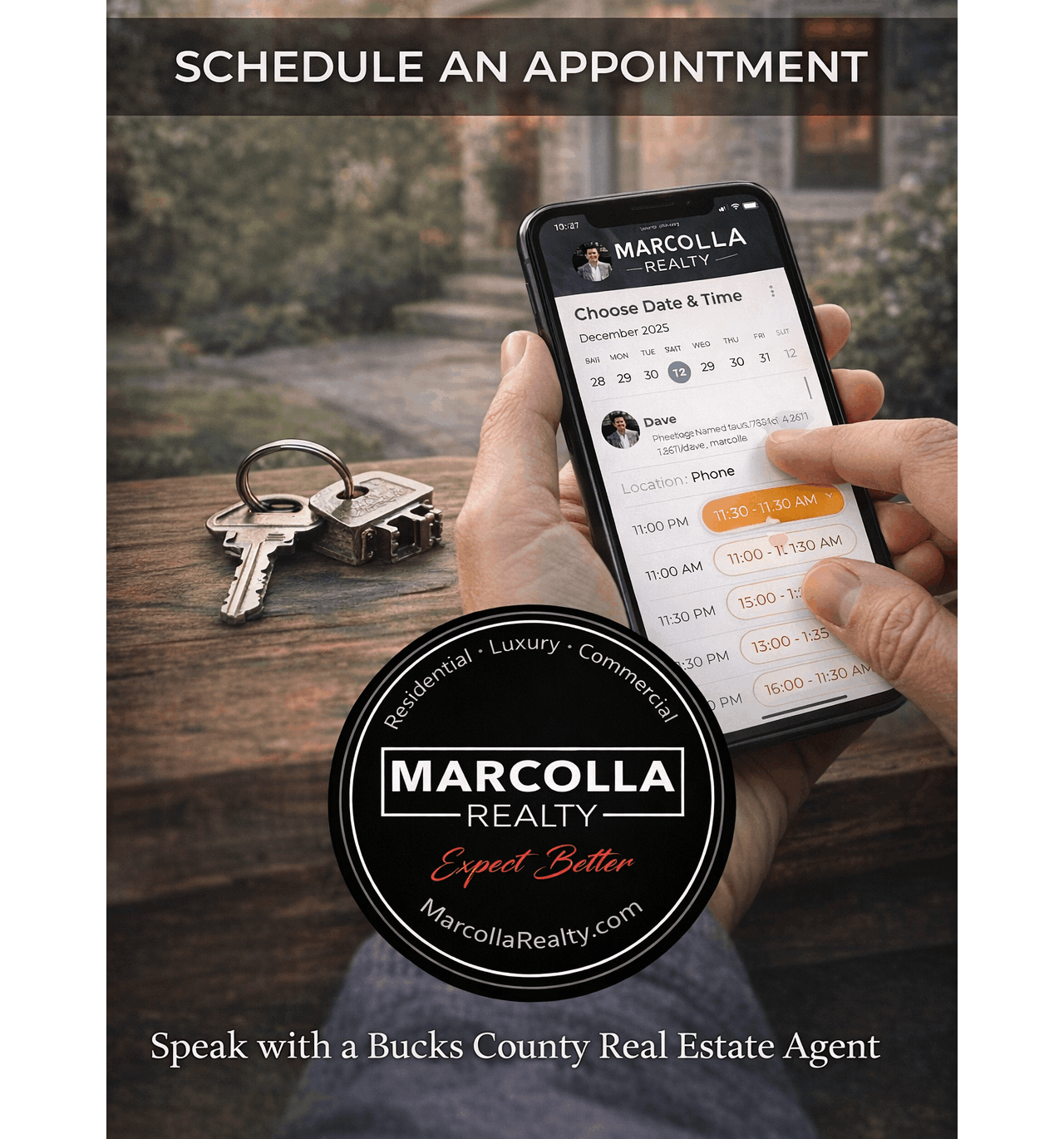 Schedule a free consultation with a Marcolla Realty agent