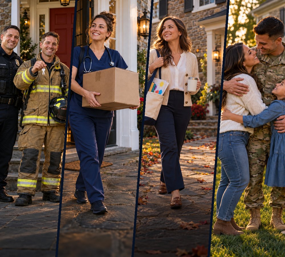 First responders, nurses, teachers and military families who qualify for the Hero Advantage home buyer program