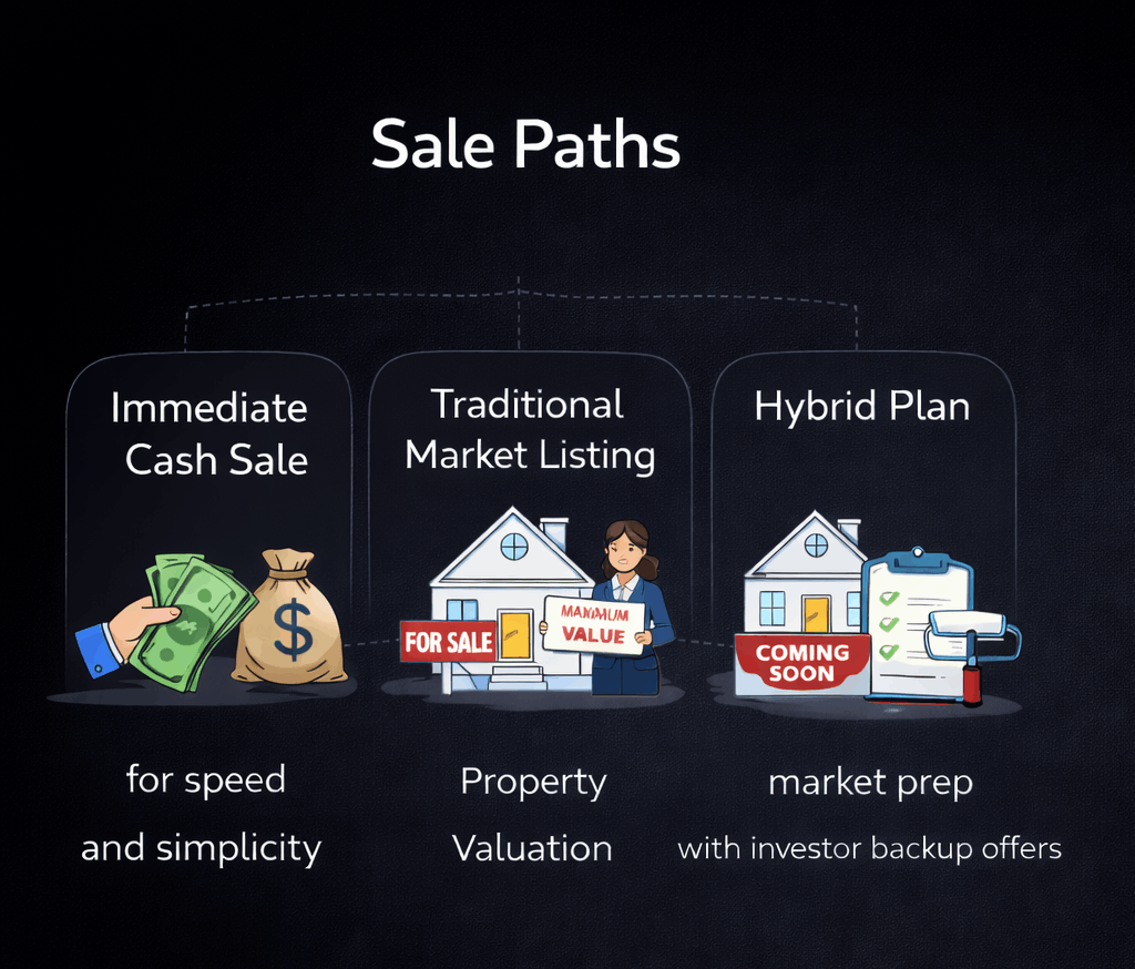 Sale paths for probate and estate properties