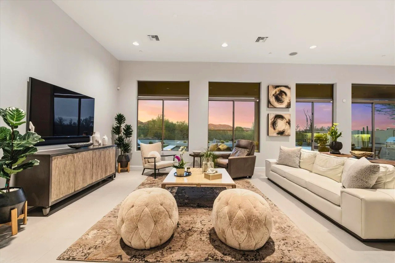 Interior living space of the North Scottsdale Windgate Ranch home