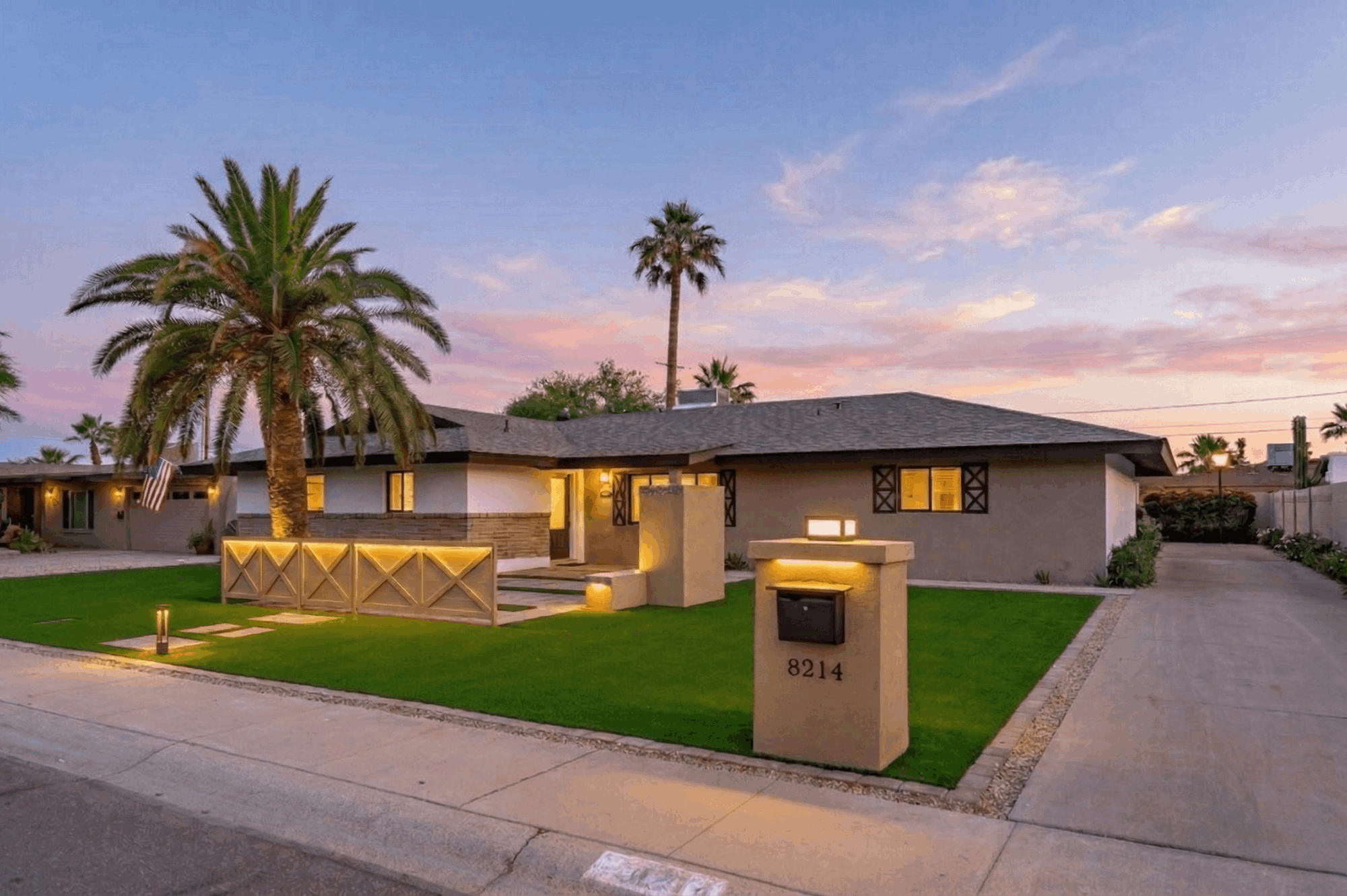 Fully renovated Scottsdale Arizona pool home ideal for short-term rental, featuring modern exterior, desert landscaping, and prime location near Old Town Scottsdale for strong Airbnb investment potential