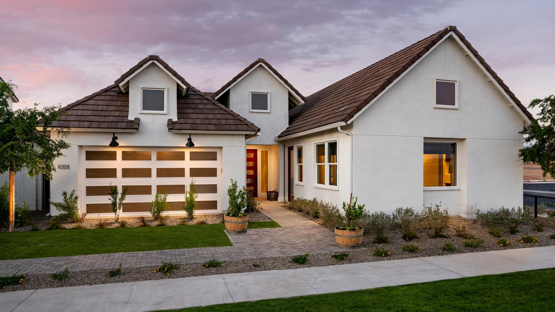 New construction home exterior Phoenix Arizona — finished new build