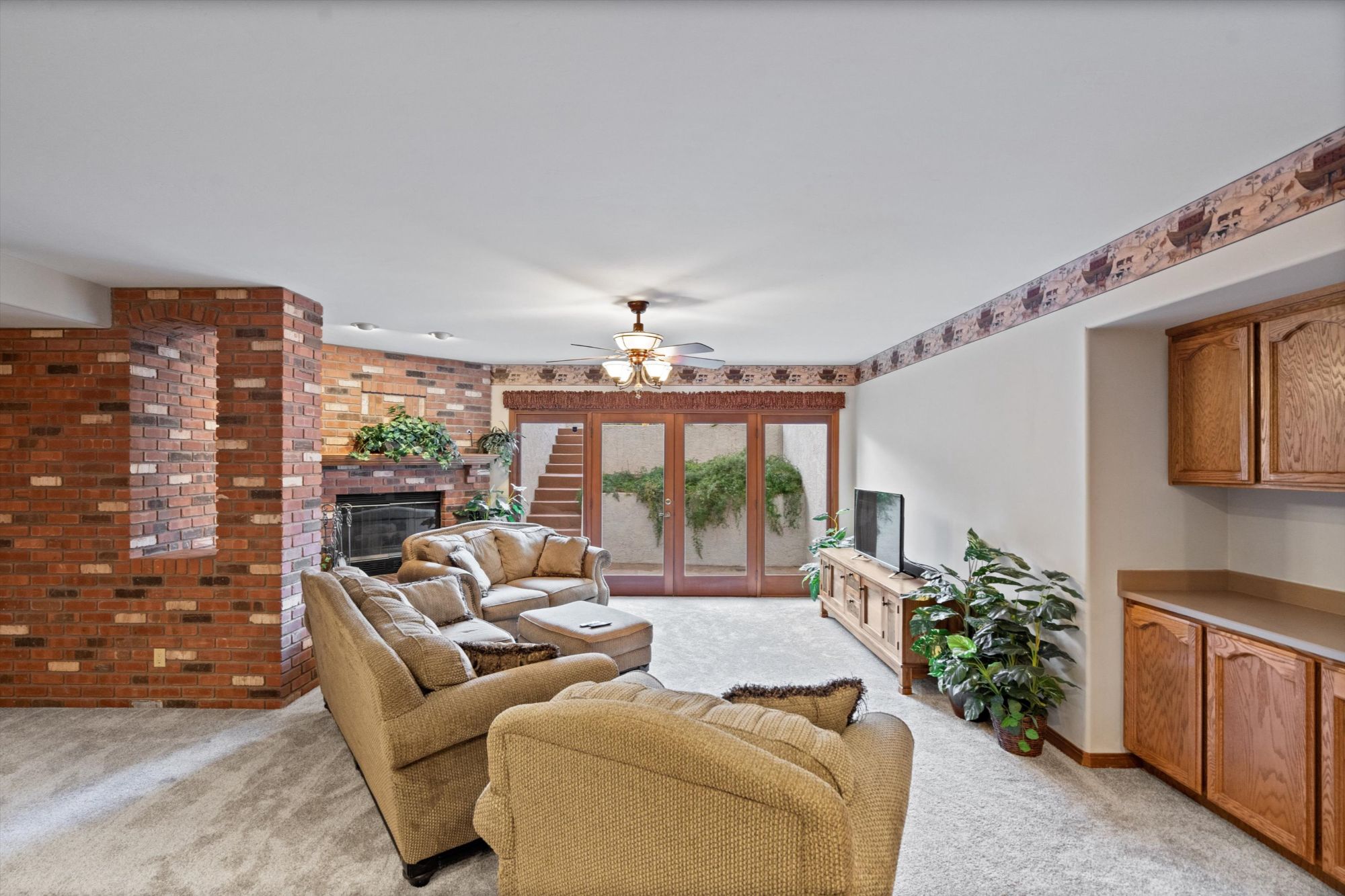 Finished basement living area at 5608 W Soft Wind Drive — rare basement layout in Saddleback Foothills Glendale AZ