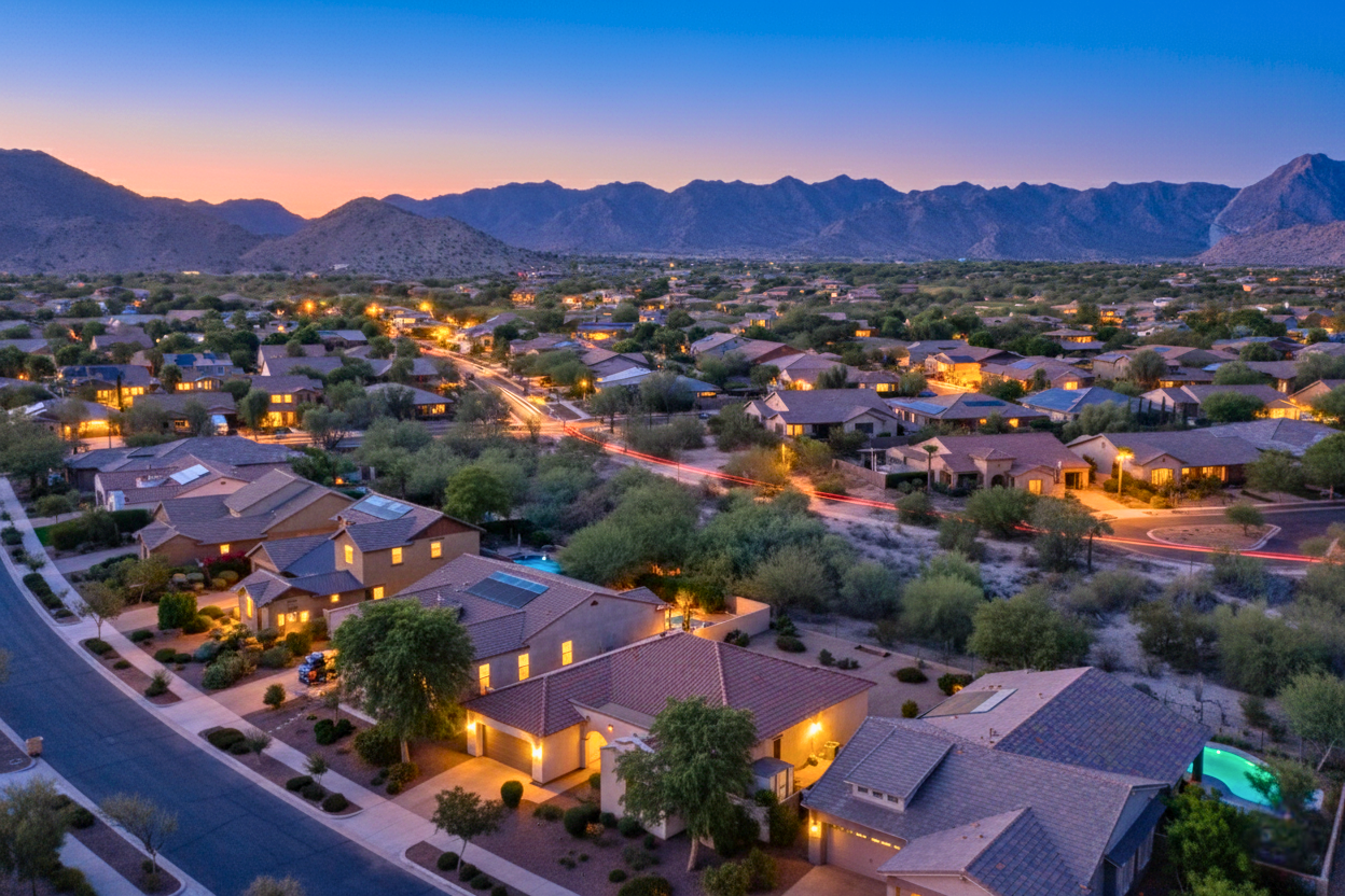 Arizona luxury estate aerial view — Greater Phoenix Metro real estate