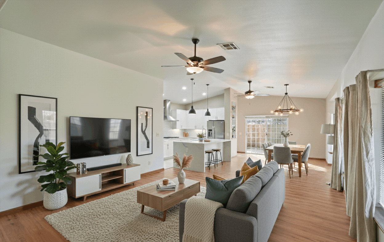 Guest suite renovation rendering — STR or multigenerational living configuration at Saddleback Foothills Glendale