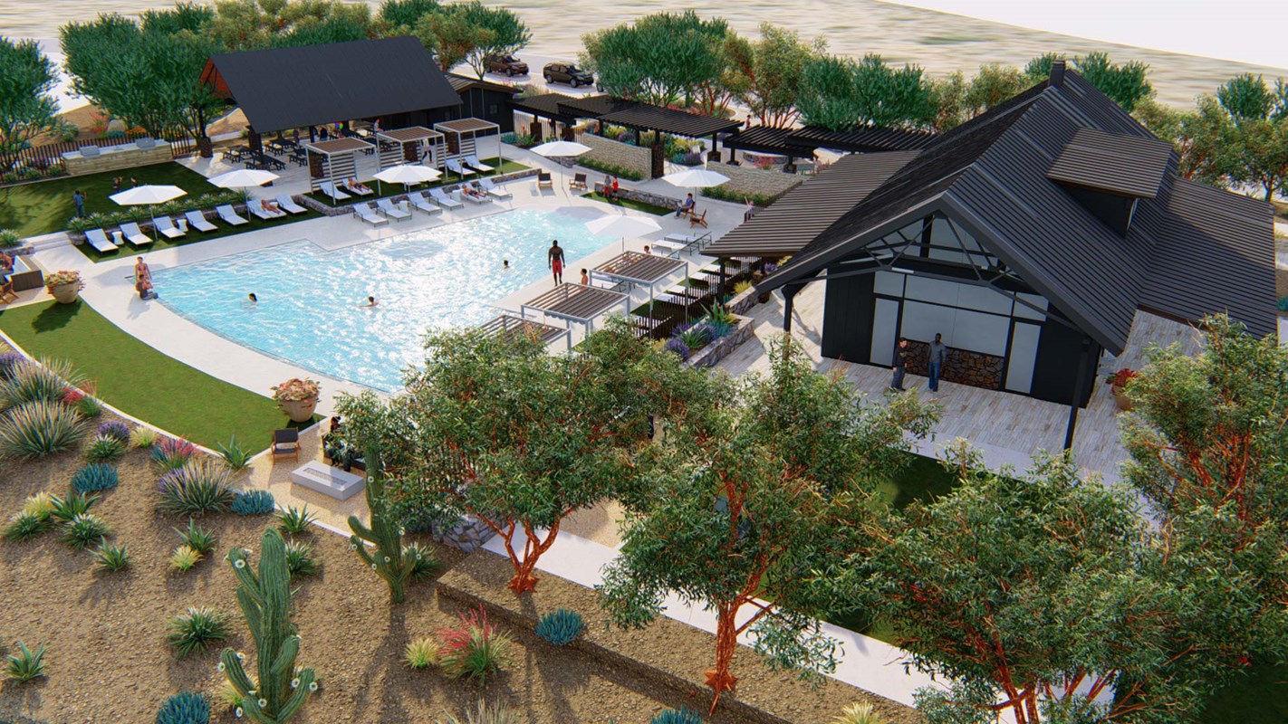 Regent Hills private resort pool — exclusive beach-entry pool for residents