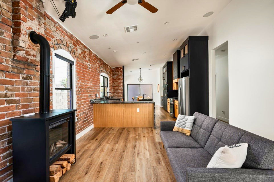 Primary bathroom at 1009 E Garfield St, Phoenix — high-end finishes in the main owner-occupied residence