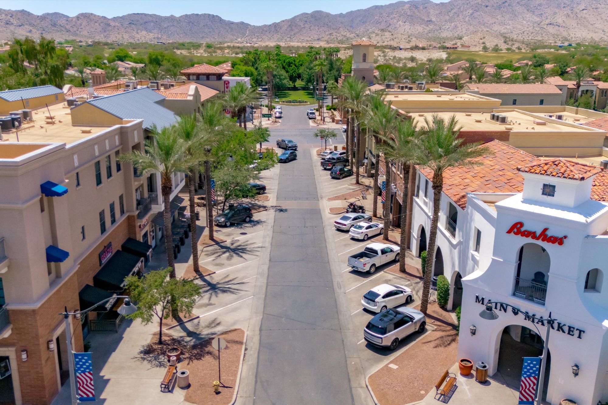 Verrado Main Street district — walkable dining, shops, and community life