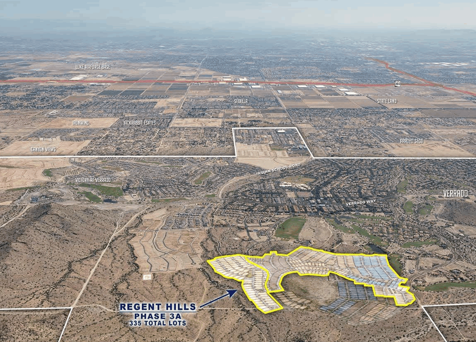 Regent Hills at Verrado community overview map