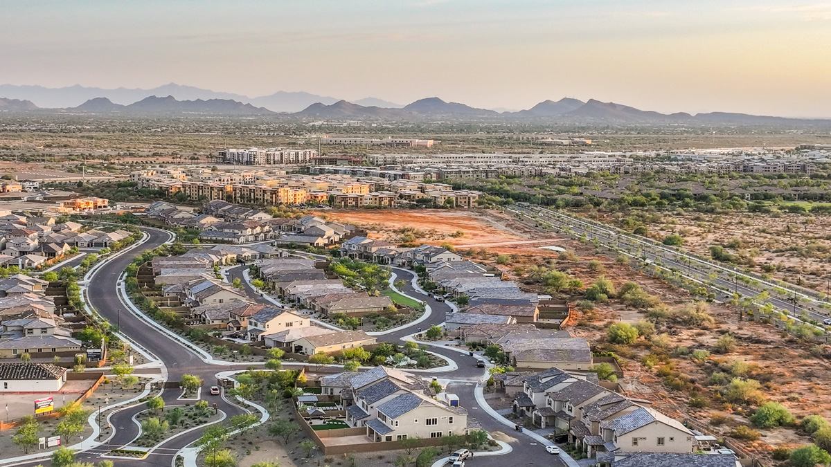 Aerial view of Greater Phoenix residential neighborhoods