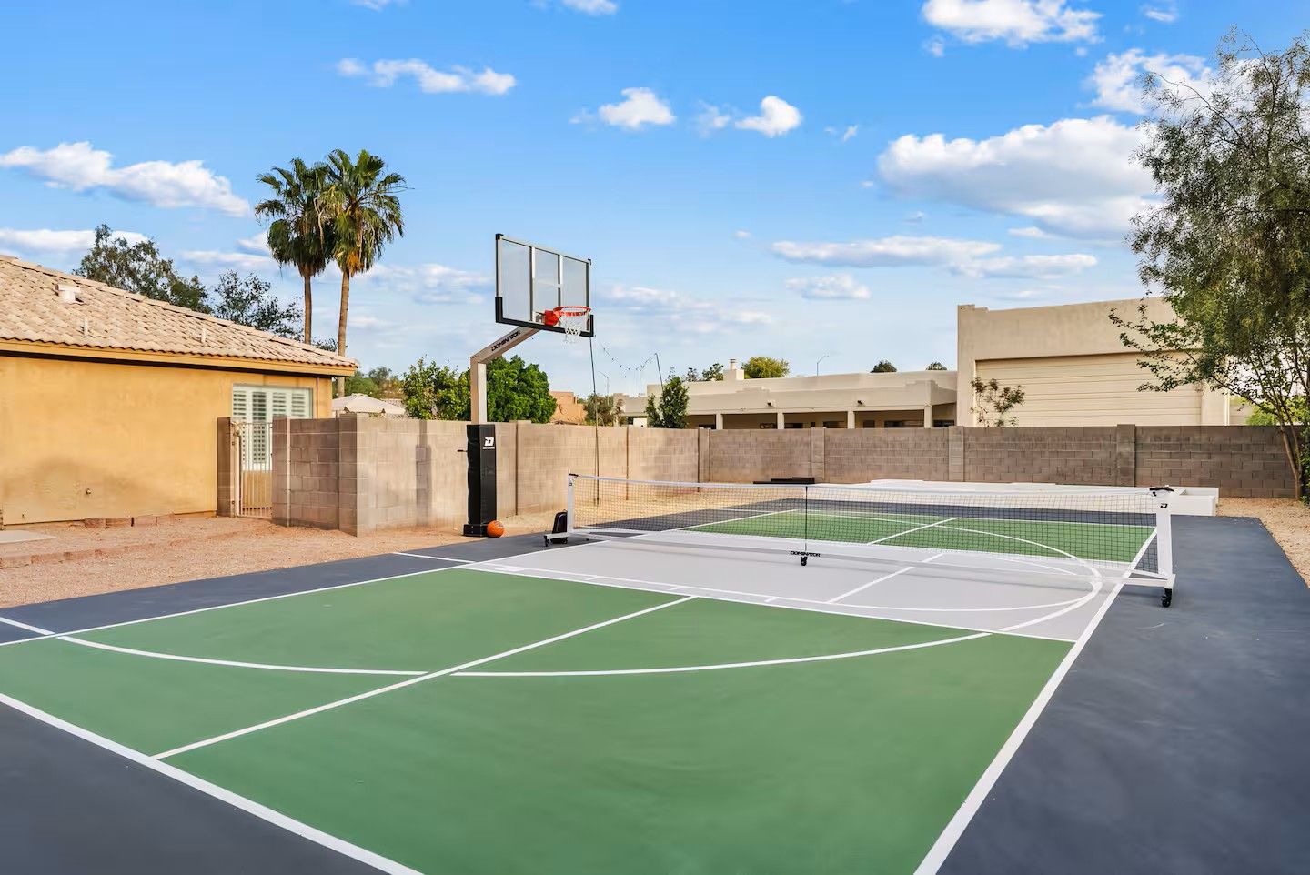 Sport court after — pickleball basketball Solterra Haus