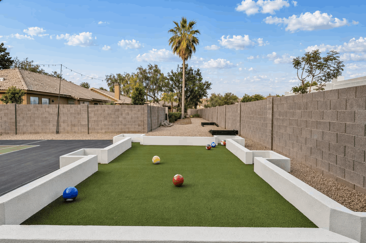 Solterra Haus backyard pool and outdoor entertaining area