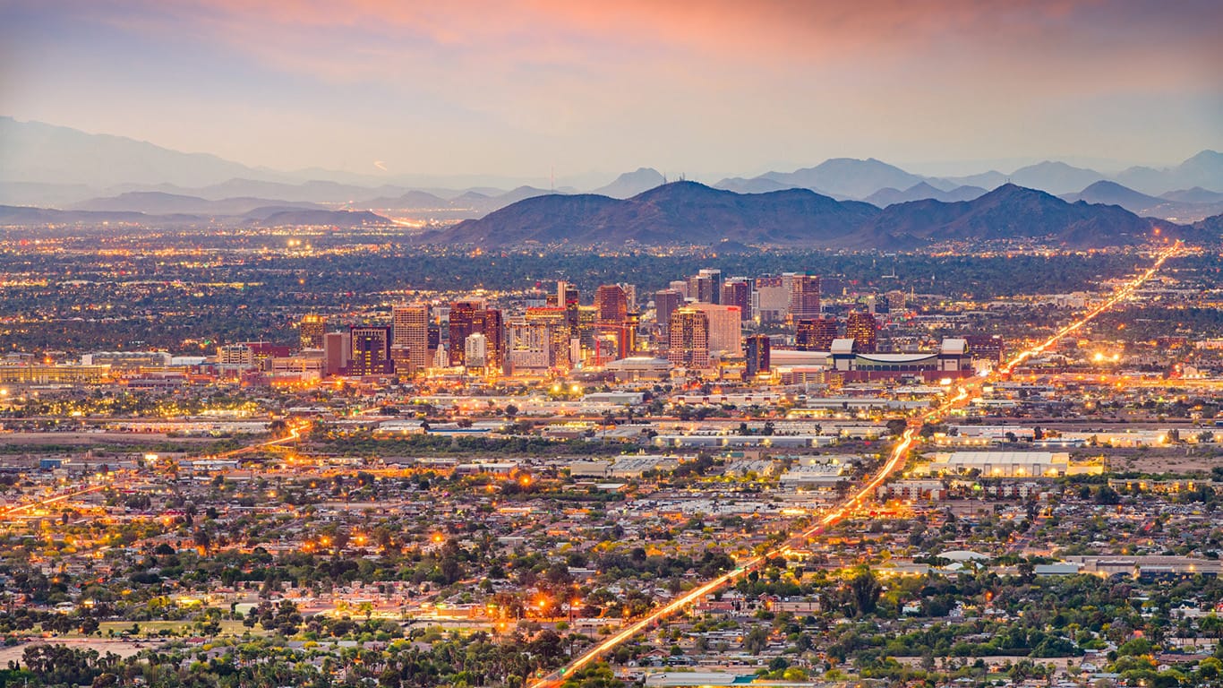 Downtown Phoenix Arizona skyline — Greater Phoenix Metro real estate market